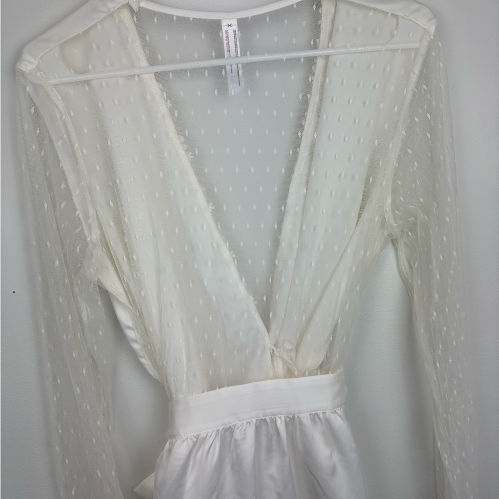 Flora Nikrooz Showstopper Charmeuse Cover-Up Robe sz Small - Picture 13 of 17